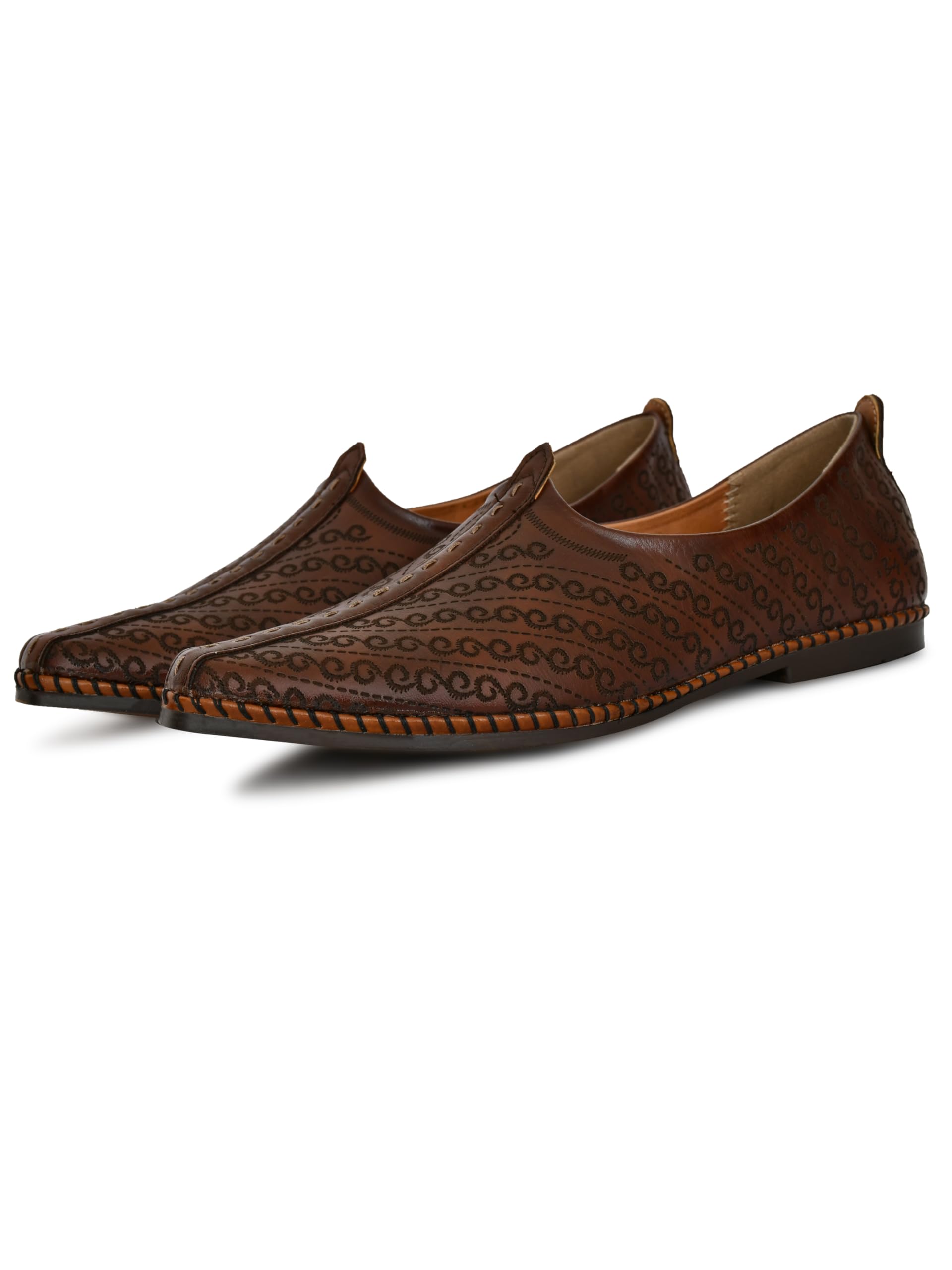 Men's Ethnic Laser Design Nagra Shoes-image-9