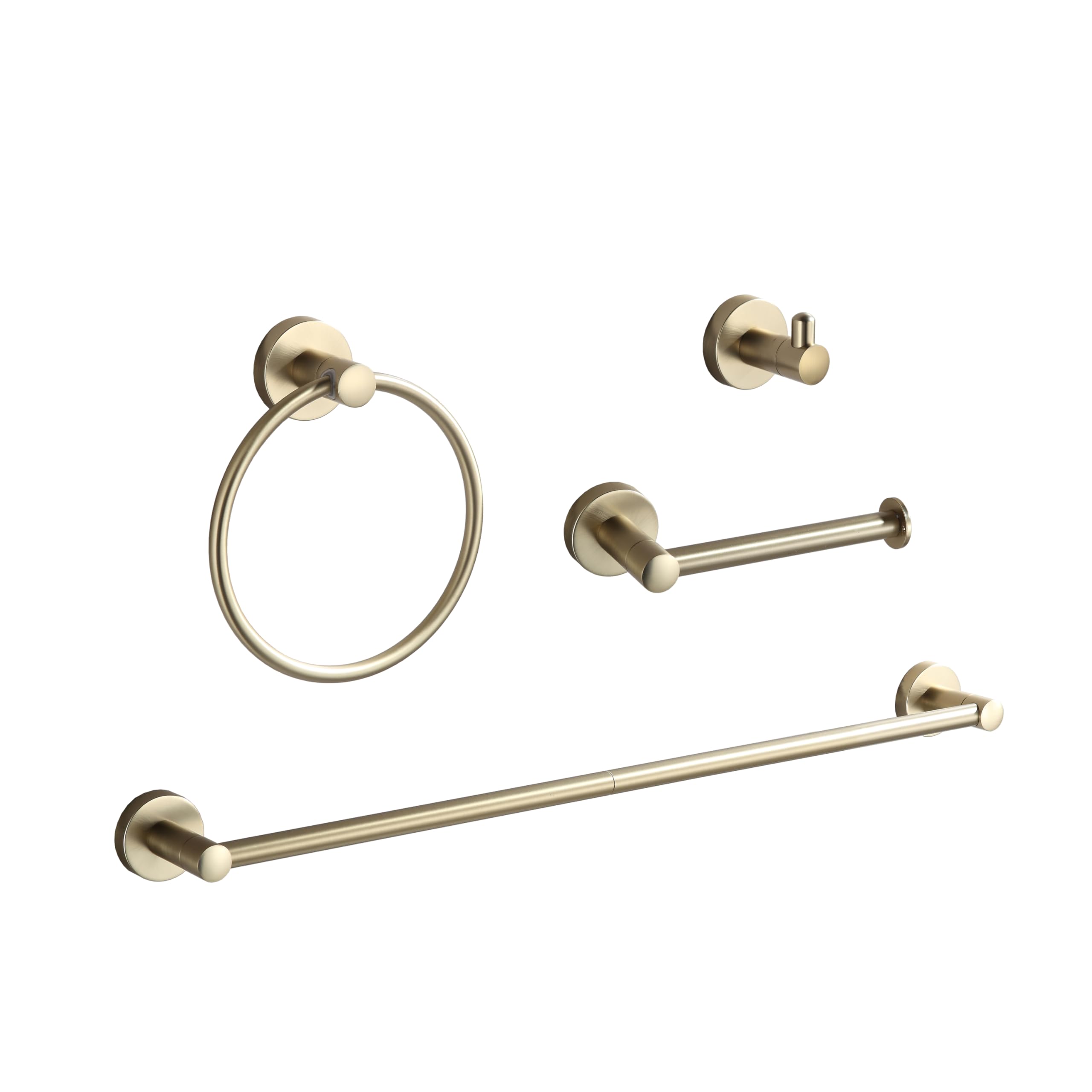 BGL Brushed Gold Bathroom Hardware Set Bathroom Accessory Set Towel Bar 4 Pieces Set