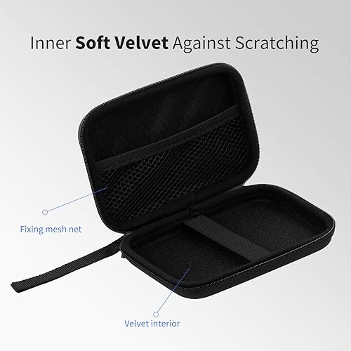 Miniatura 2 de Hard Drive Case Small Carry Cases Shockproof 2.5in with Mesh Pocket and Soft Inner Fabric External Computer Hards Drives Bags for EVA Shockproof