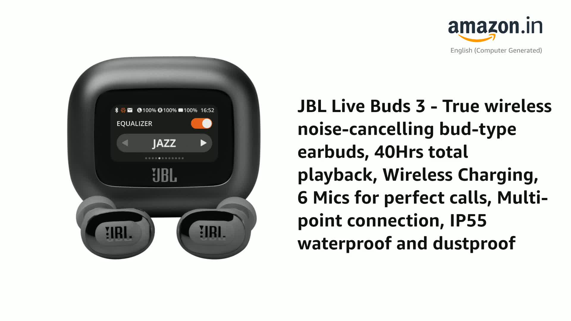 【未開封】JBL LIVE BUDS 3 ワイヤレスイヤホン ブラック JBL Live Buds 3 | ハイレゾ対応ノイズキャンセリング完全ワイヤレス