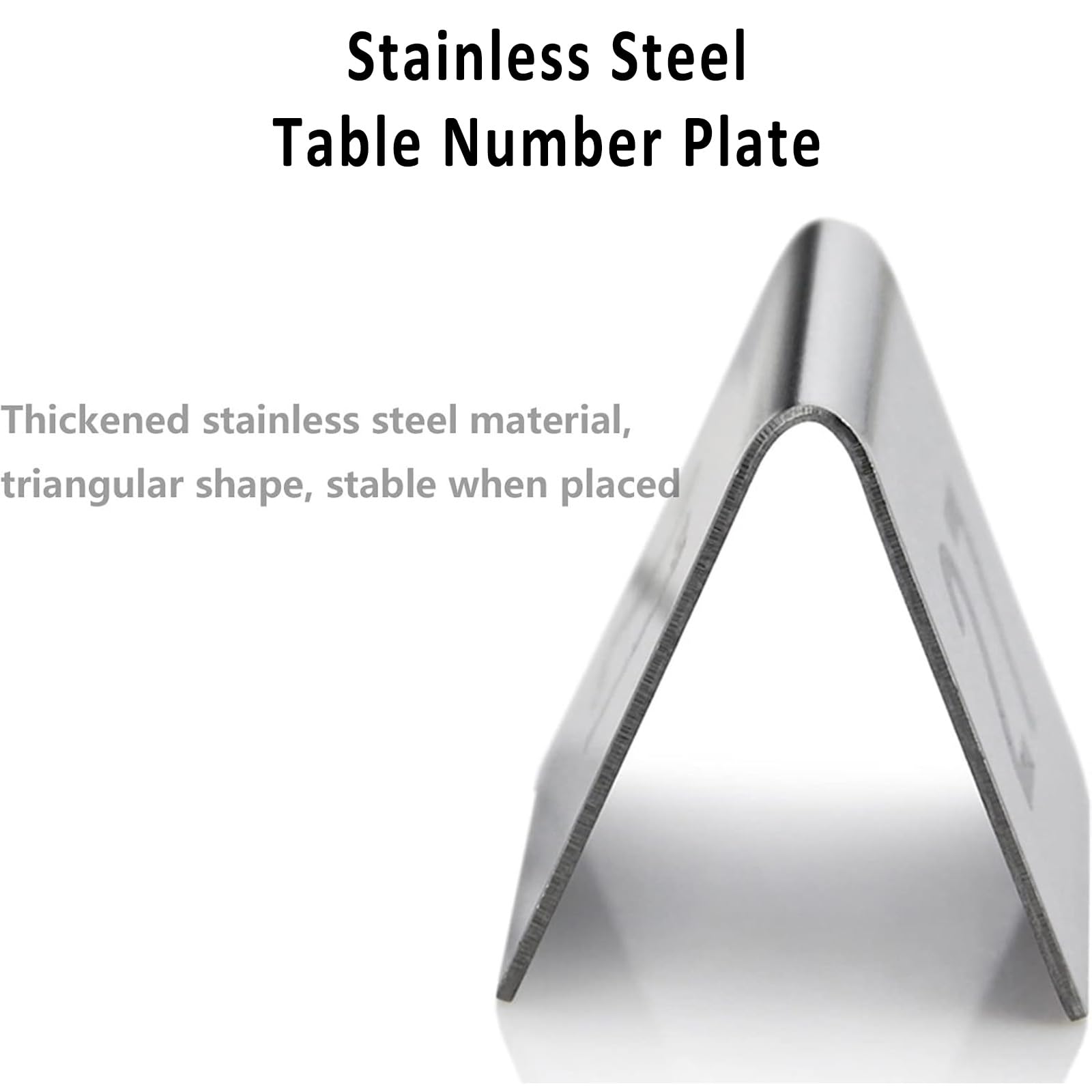 ROFBIHG Letreros de Número De Mesa, Placas De Reserva Estilo Carpa, Tarjetas de Ubicación MetáLicas con Números De Orden De Mesa, Ideales para Restaurantes, Cafeterías, Bares, Reuniones(1-50)