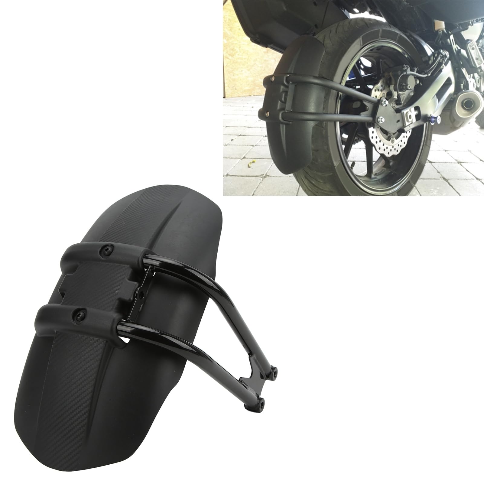 Błotnik tylnego koła motocykla Splash pasuje do MT-07 MT-09 Z650 Z800 czarny