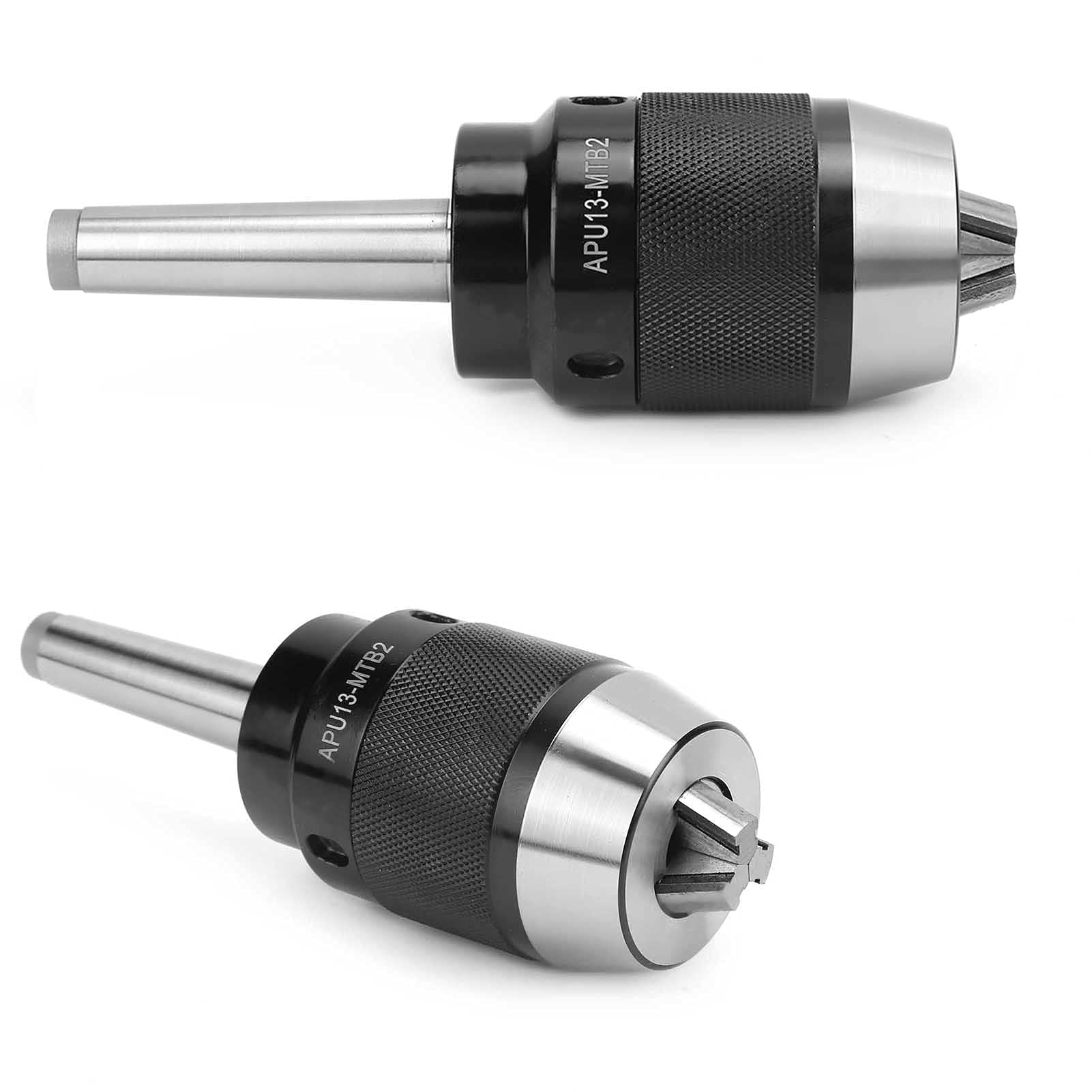 Uchwyt Wiertarski 42CrMo Uchwyt Samozaciskowy APU13 1 do 13 Mm 3 Szczęki Chwyt Stożkowy Morse'a 2 Konstrukcja z Chwytem Wstecznym do Tokarki Wiertarki Zastosowanie Mocowania Narzędzi