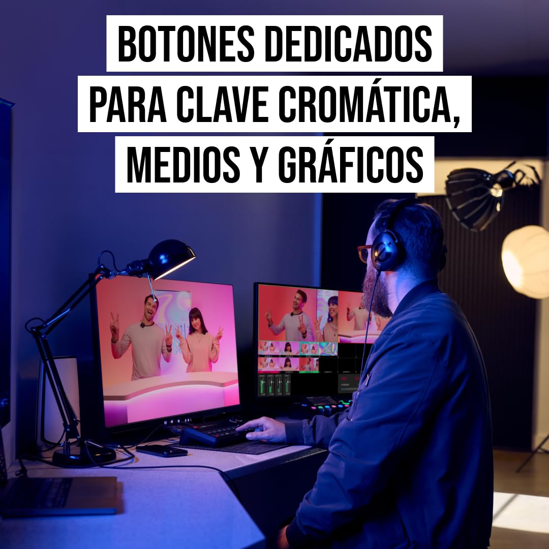 RØDE RØDECaster Video, Conmutador de vídeo profesional e interfaz de audio, Multi-cámara, 6 x entradas de vídeo (HDMI y USB), 1080p60, Escenas de múltiples fuentes