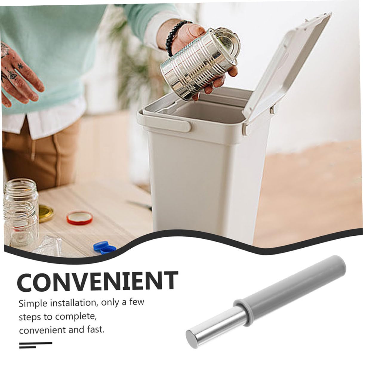 OUNONA Hydraulic Trash Can Dampers Close Slow Closing Damper Replacement Trash Can Part Easy Install Accessory