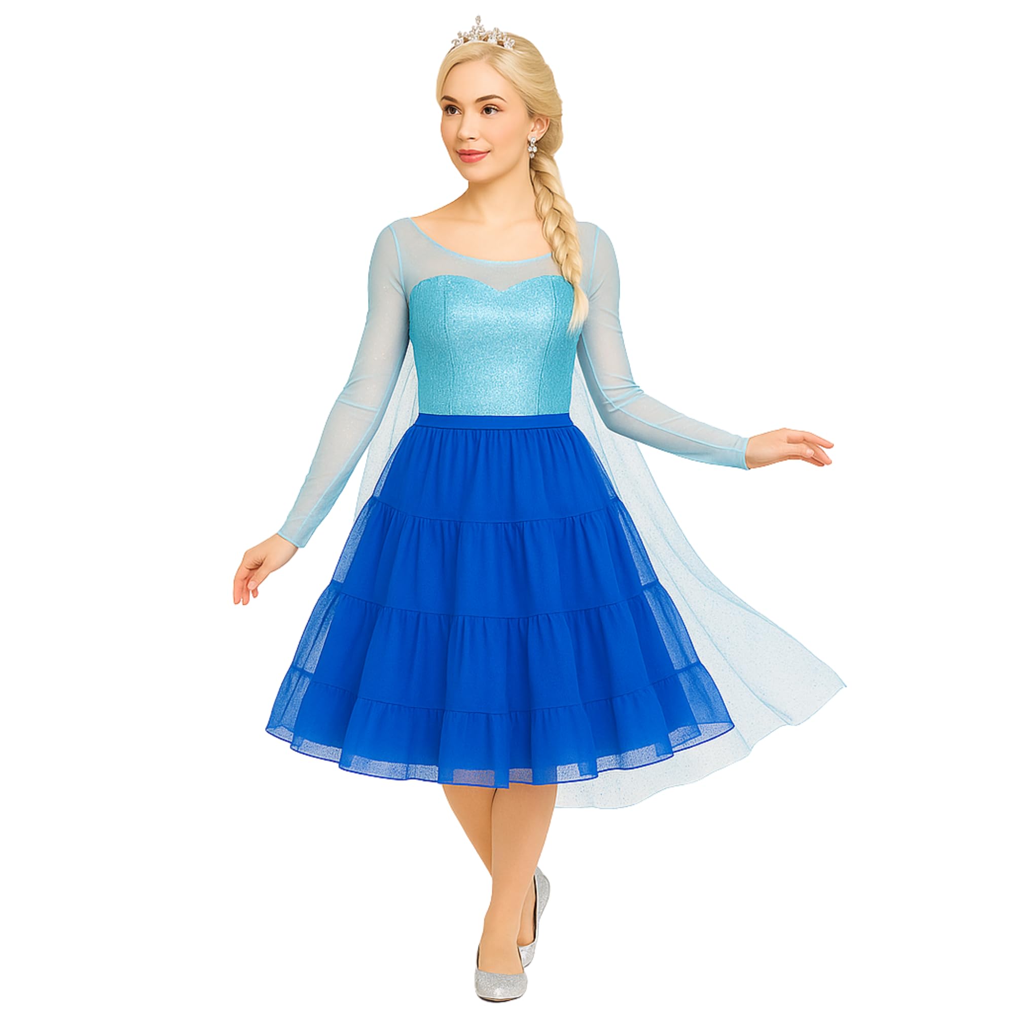 Halloween Petticoat Skirt – Halloween Costume for Women | Crinoline Slip for Witch, Vampire & Cosplay Costumes