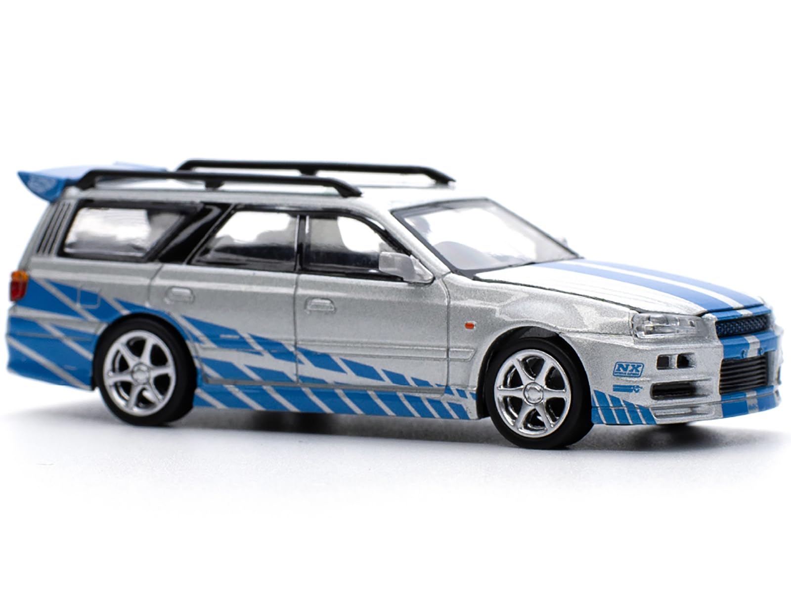 GT-R Stagea R34 RHD (Right Hand Drive) Silver Metallic with Blue