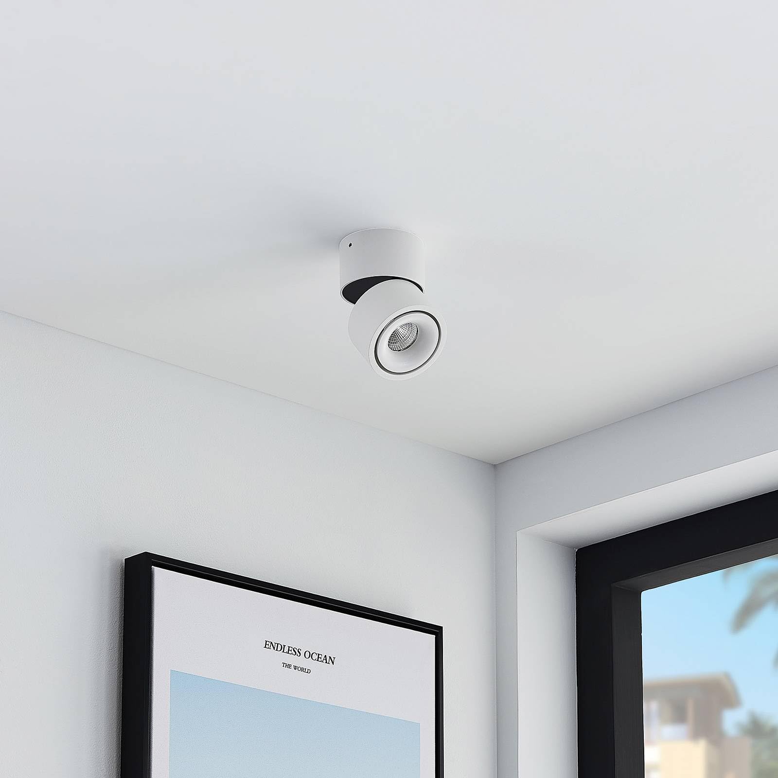 Arcchio LED Deckenlampe Rotari (Modern) in Weiß aus Aluminium (1 flammig,) - Deckenleuchte Wandleuchte Strahler Spot Lampe Flurleuchte