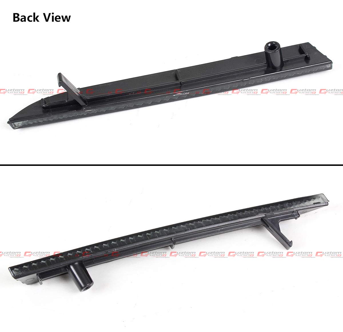 AMPP Style Matt Black Shark Fin Rear Bumper Diffuser + Smoked Tinted Lens Reflector Replacement Compatible with Chevrolet 2016-2024 Camaro LT SS RS