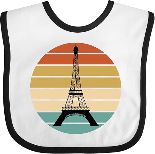 Miniatura 5 de inktastic Babero para bebé Paris Eiffel Tower Retro Sunset