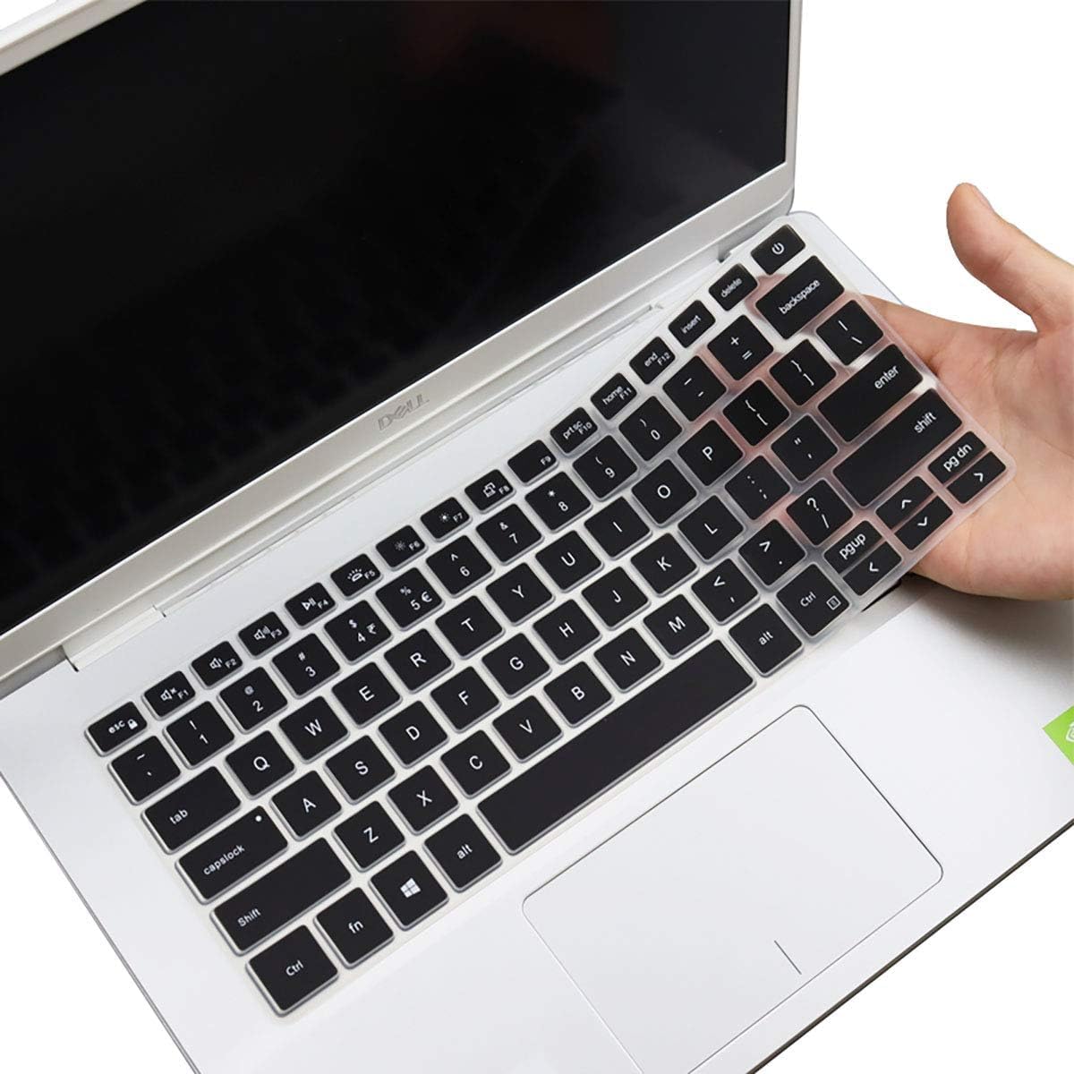 Oaky Keyboard Cover for Dell G15 Series 15.6" Gaming Laptops – Compatible with G15 5510, 5511, 5515, 5520, 5525, 5530, 5535 – Soft Silicone Keyboard Skin Protector - Silicon Black
