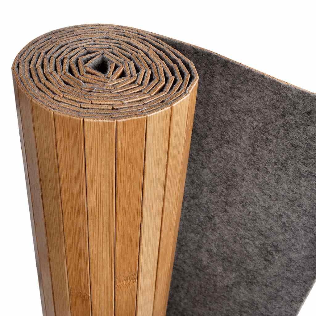 HUAKEHOM Paravent Raumteiler PflegeleichtTrennwand für Wohnzimmer Schlafzimmer Büro Spanische Wand Sichtschutz Modern Bambus Natur 250x165 cm