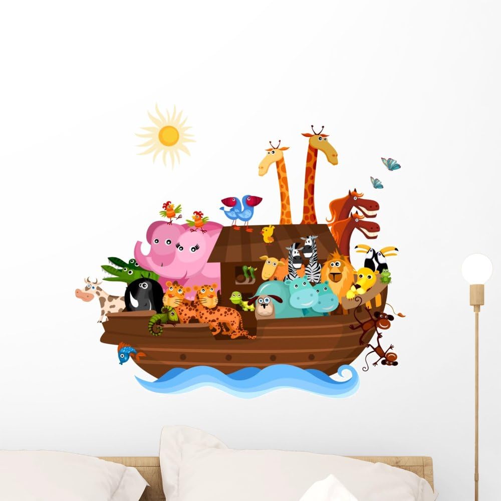 Noahs Ark Wall Decal Peel and Stick Graphic (24 in W x 22 in H) WM316202