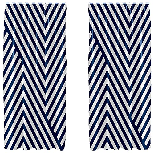Cortinas opacas Nave para bloquear luz exterior en ventanas con microfibra azul 2