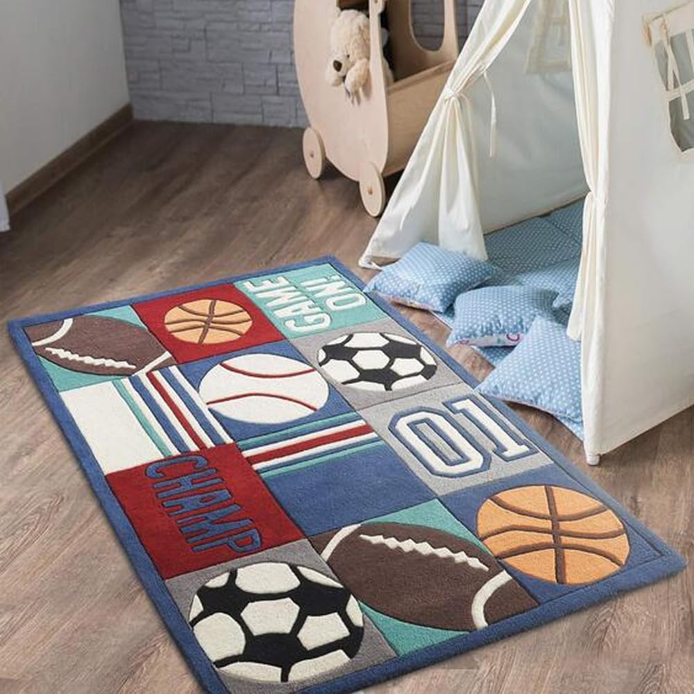Handmade Kids Carpet for Kids Room, Kids Playroom and Nursery, Children Rooms (3x5 Feet, Woollen)-image-47