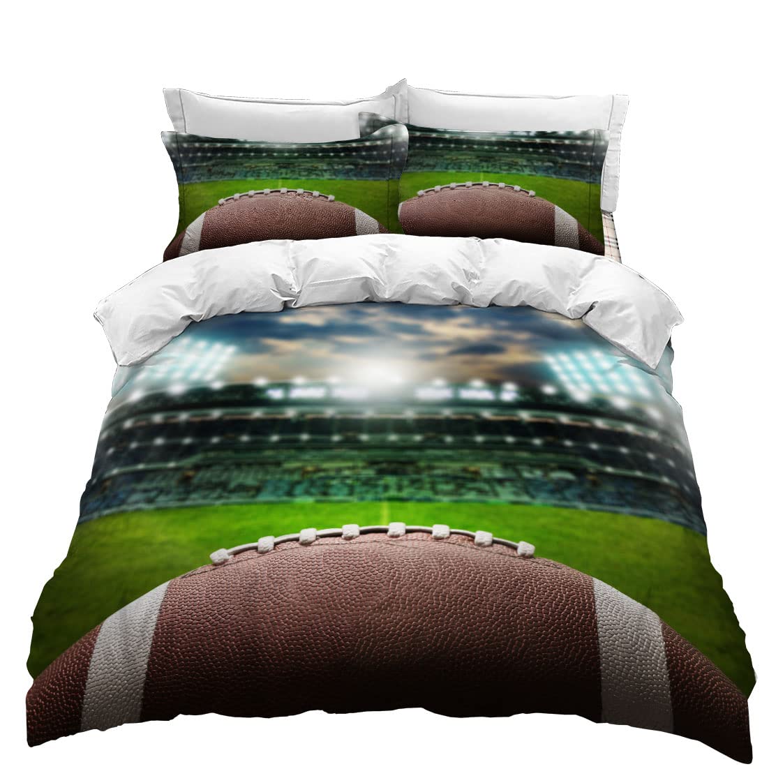 Parure de lit rugby microfibre avec housse de couette ado