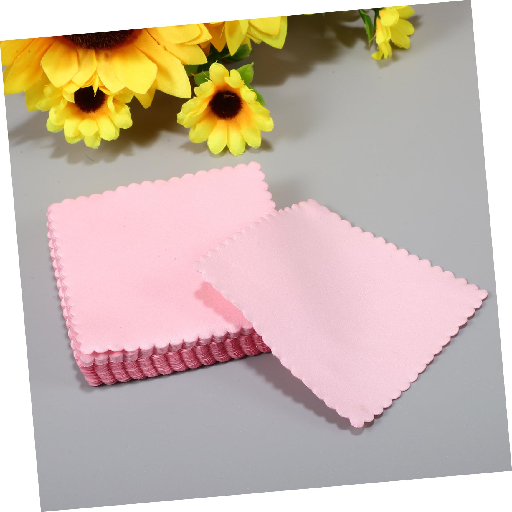 HOMSFOU 5 Series Paños De Limpieza De Microfibra Para Joyas Gafas Y Pantallas Unidades Portátil Para Pulir Y Mantener Objetos 100 Piezas*5