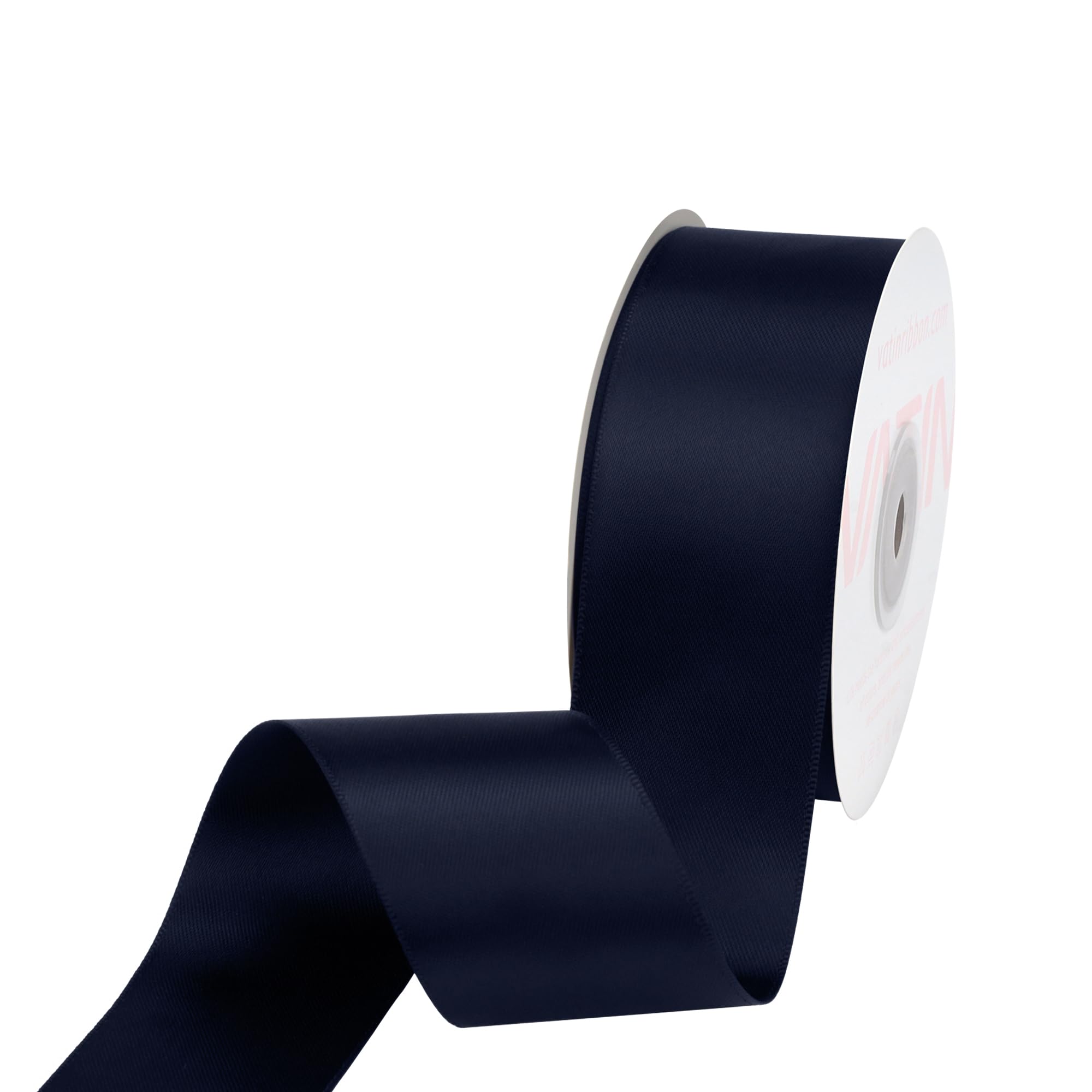 VATIN 100mm Wide Double Faced Polyester Deep Navy Blue Satin Ribbon- 4.5 Metre/Spool, Perfect for Chair Sash, Making Bow, Sewing and Wedding Bouquet — view 74