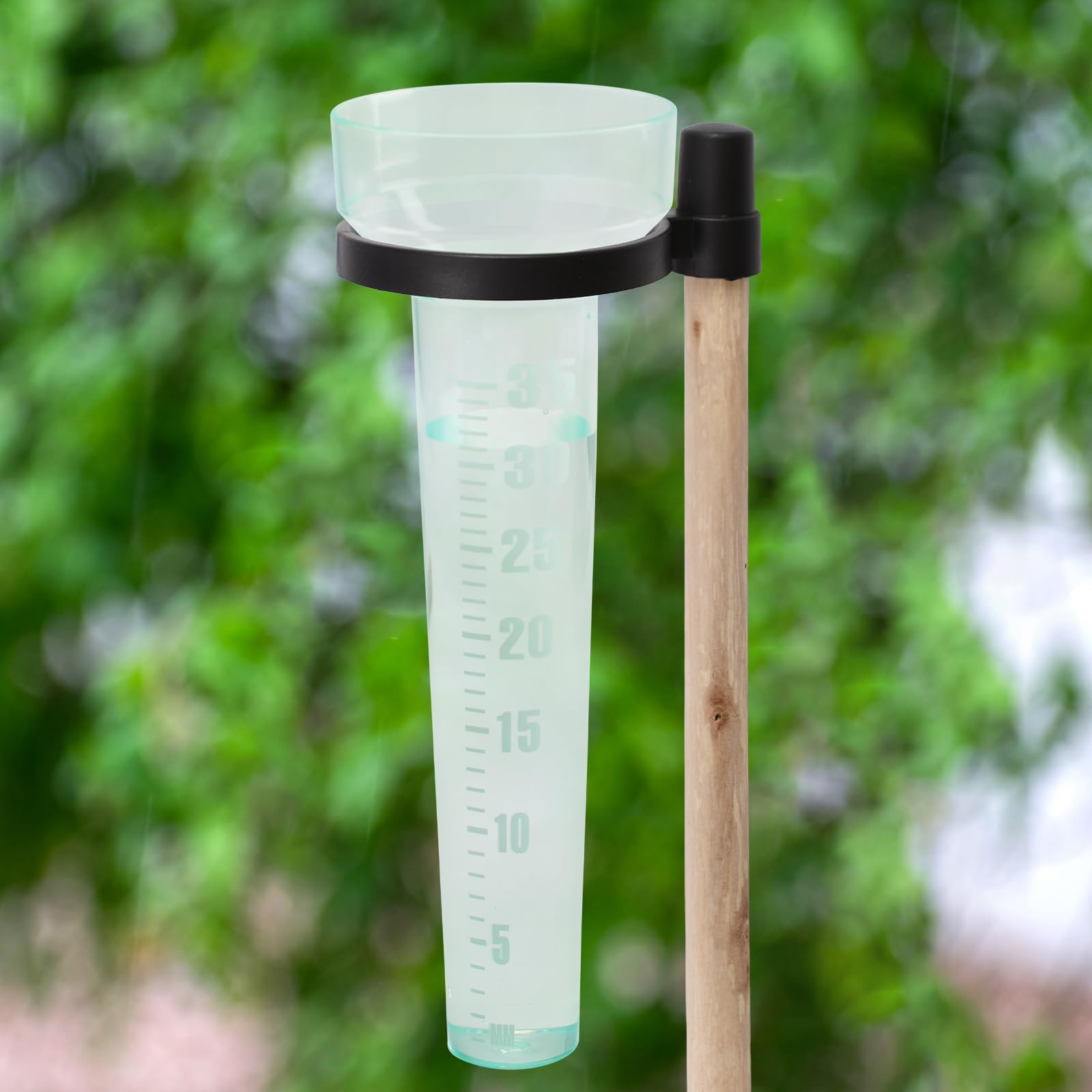 Shumi Pluviomètre D'extérieur Décoratif En Forme De Lune Avec Tube En Plastique Résistant Au Gel, Jauge De Pluie Pour Cour, Jardin, Pelouse, Terrasse