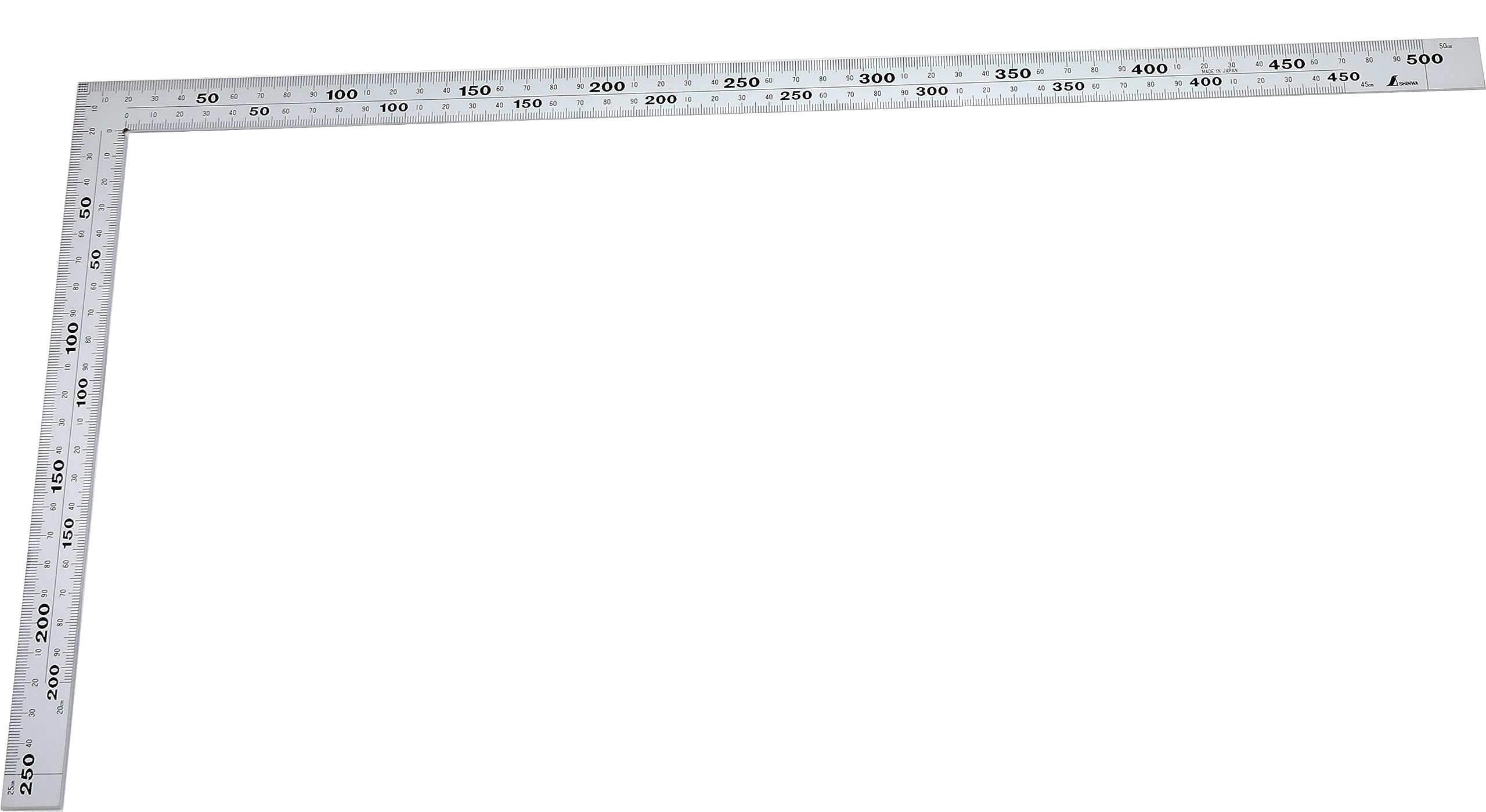Shinwa 32589 kątownik ciesielski 50 x 25 cm z 8 skalami – by FAMEX (12561) – kątomierz – Made in Japonia