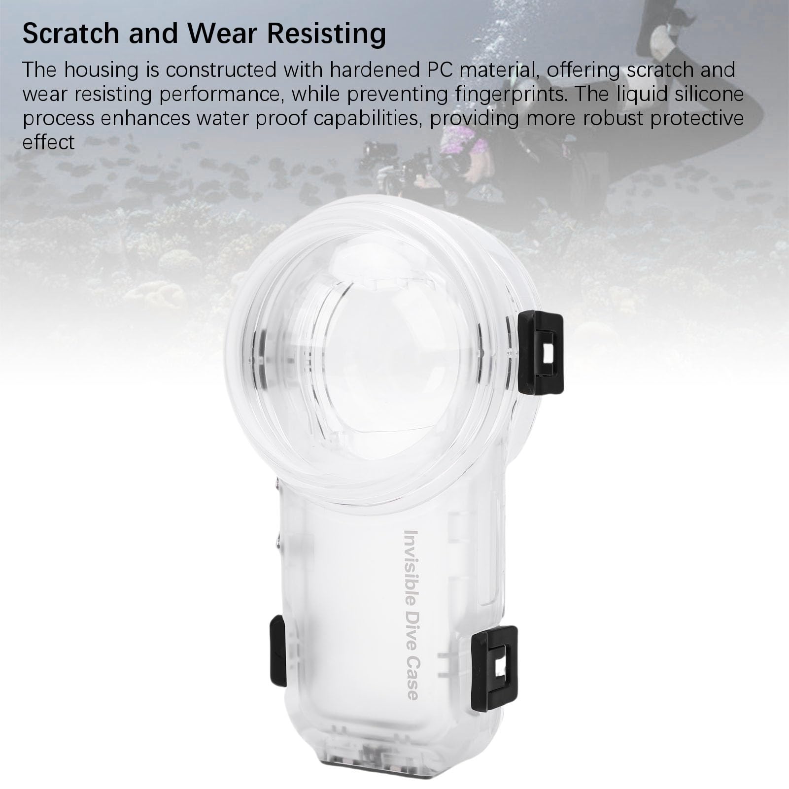 Generic Fotocamera Subacquea Custodia Sigillata Materiale PC Temprato Resistente All'acqua 60M per Ambienti Subacquei Estremi con Fotocamera X5, per Immersioni Snorkeling Nuoto