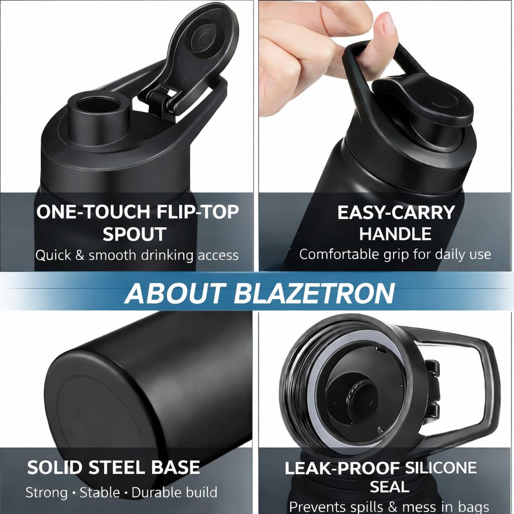 Flip Top Water Bottle Caps - Leakproof Replacement Lid -5 Flip Top Water Bottle Caps - Leakproof Replacement Lid -5