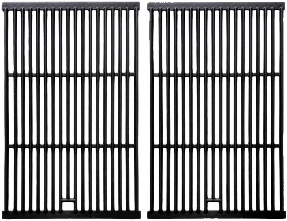 Replacement Cast Iron Cooking Grid for Select 4632210, 2200, 810-2200-0, Y0655 LPG, 83532ZC11, 810-2320-B, BIG-8116, 720-0057-3B, GR2039201-MM-00, Set of 2