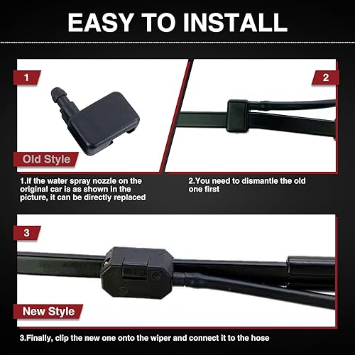 Miniatura 43 de OTUAYAUTO Boquillas para limpiaparabrisas delantero, para Dodge Durango 11-23, Dodge Grand Caravan 11-14, Jeep Grand Cherokee 11-23, Dodge Charger