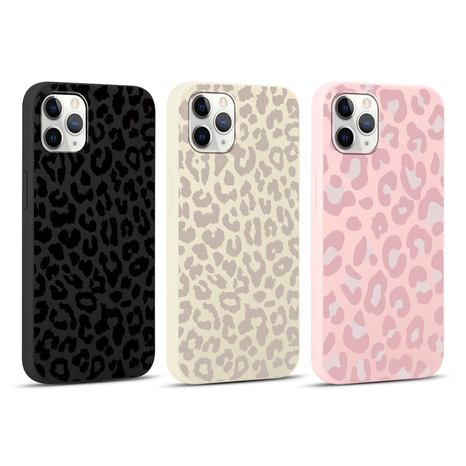 Yoedge 3 Piezas Funda para iPhone 11 Pro 5,8", Ultra Delgado Flexible Suave TPU Silicona Carcasa con Aesthetic Leopardo Dibujos, Antigolpes Anti-arañazos Protectora Caso para iPhone 11 Pro