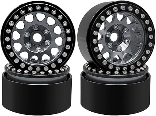 OGRC - 4 llantas Beadlock de 1.9 pulgadas, llantas de aluminio para Traxxas TRX4 TRX6 Redcat GEN7 GEN8 Rc4wd D90 Axial SCX10 SCX10 II 90046 SCX10