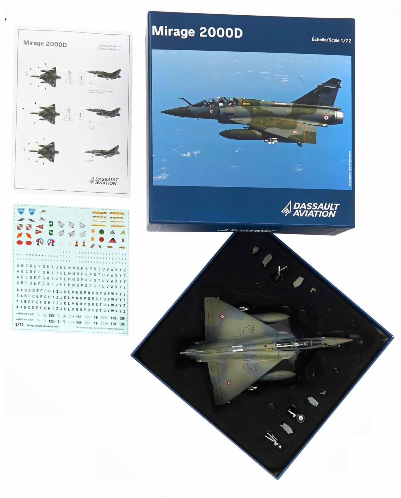 Odeon The Store Maquette Avion de Chasse Mirage 2000D Armee DE L'AIR Francaise 1/72 Métal