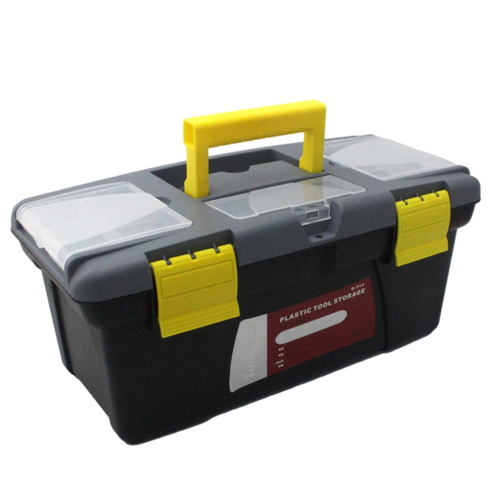 Boîte à outils double couche de grande capacité pour le rangement domestique