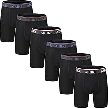 AIRIKE Men's Underwear Boxer Briefs Ultra Soft Bamboo fiber Long Leg Boxer Shorts