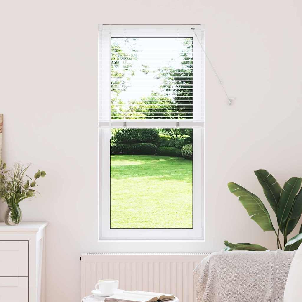 vidaXL Venetian Blinds Height Adjustable White 130 x 55 cm Aluminium, Modern Rectangular Aluminum Blinds, Adjustable Indoor Window Treatments, Light Control Privacy for Home Decor, Office