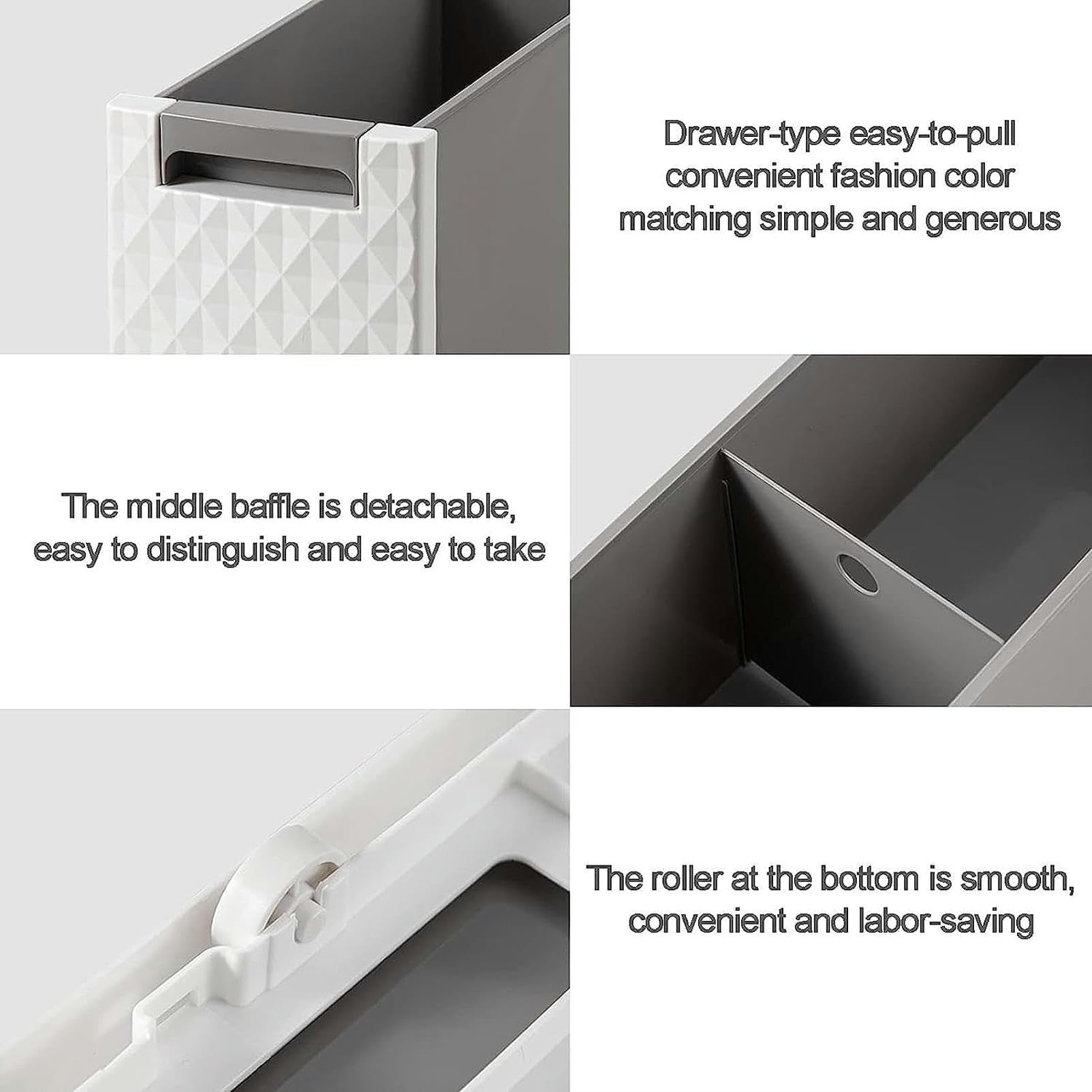 Cajones de almacenamiento apilables, gabinete de almacenamiento Alto de piso Blanco para baño, gabinete de esquina para espacios pequeños para El hogar, la cocina, la Sal