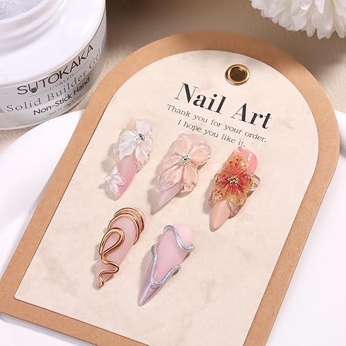 Miniatura 7 de Gel constructor sólido para uñas, 2.16 oz (60 g) transparente para esculpir 3D, modelado, tallado, no pegajoso, pegamento de extensión de uñas de