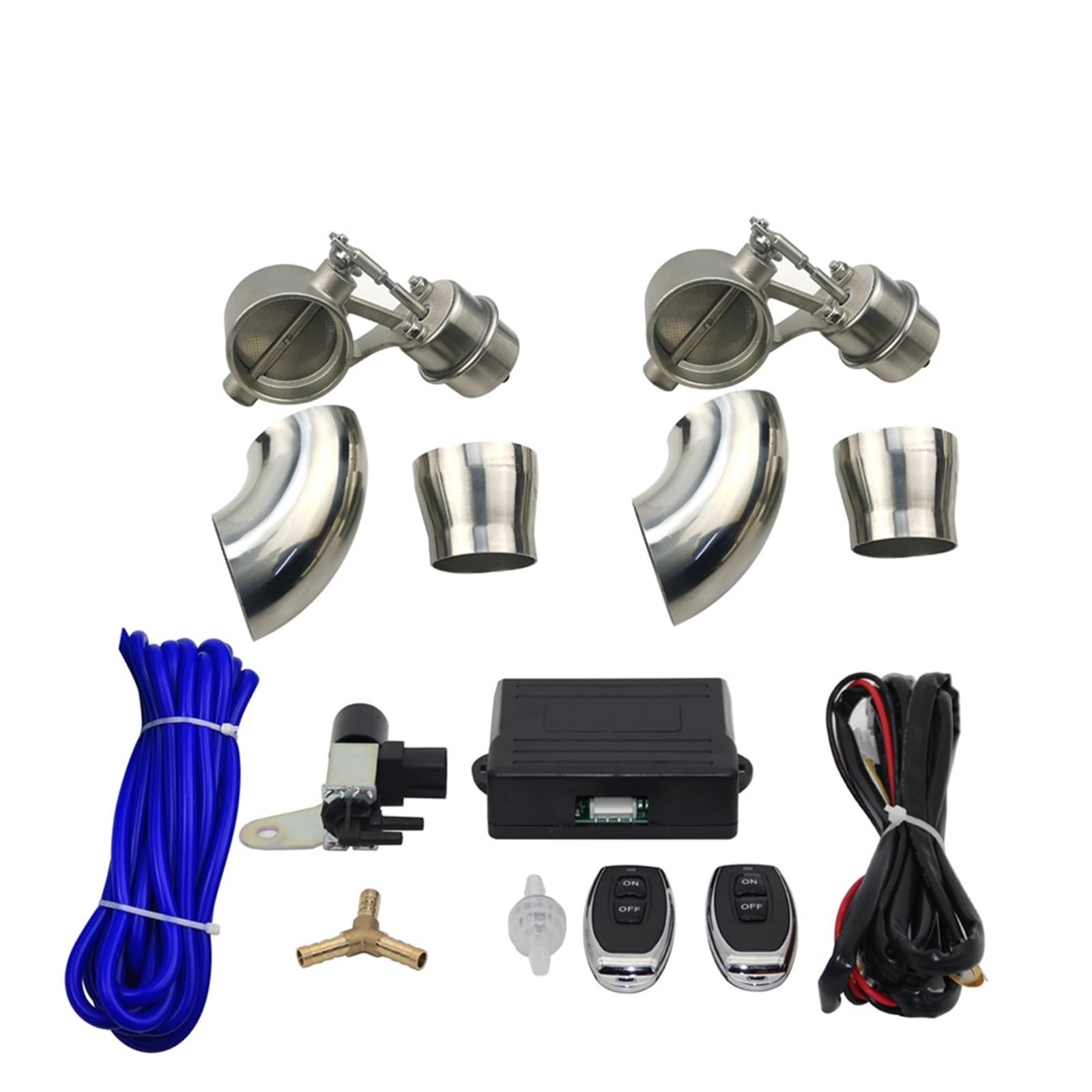 Auto-Auspuffrohrsystem Ventildämpfer-Steuerungssets Vakuum-Controller Gerät Fernbedienung Schalter Universal Auto Schalldämpfer(KIT Valve 60mm)