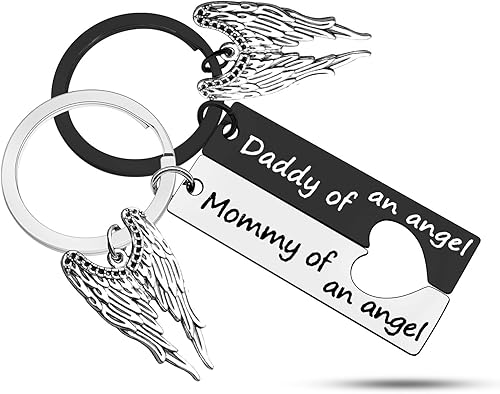 Heigebi Llavero conmemorativo para bebé, regalos de condolencias para pérdida de bebé, recuerdo para la pérdida del hijo de papá, mamá