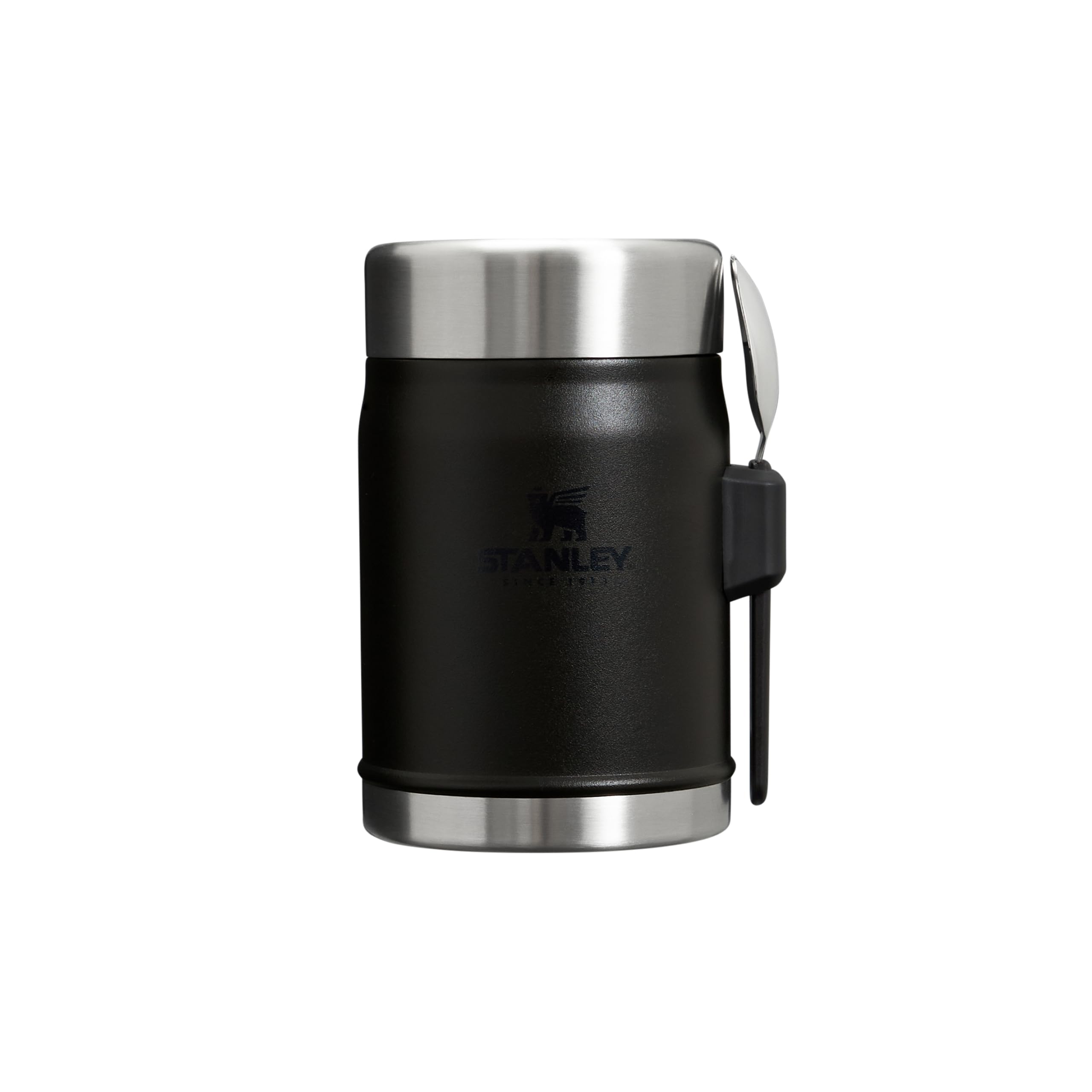 STANLEY 1913 Classic Legendary Food Jar 0.4L Con Spork - Thermos Mantiene Caldo O Freddo Per 7 Ore - Contenitore Termico Per Alimenti Caldi - Lavabile In Lavastoviglie - Senza BPA - Black 2.0