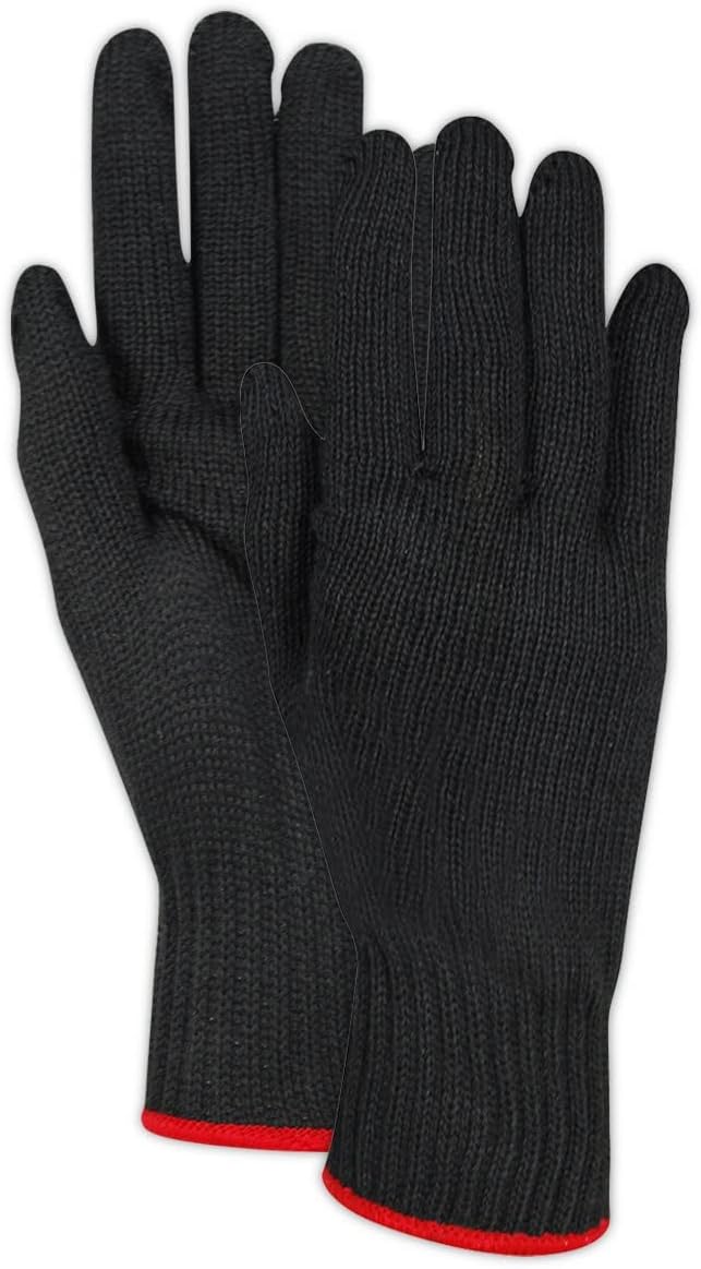 MAGID CF200 M-Gard Carbon Fiber Knit FR Gloves, One Size, Black (1 Pair)