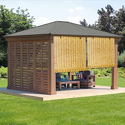 DDYT Bambus Rollo Jalousine Raffrollo Bambusrollo 50cm-160cm Breit...