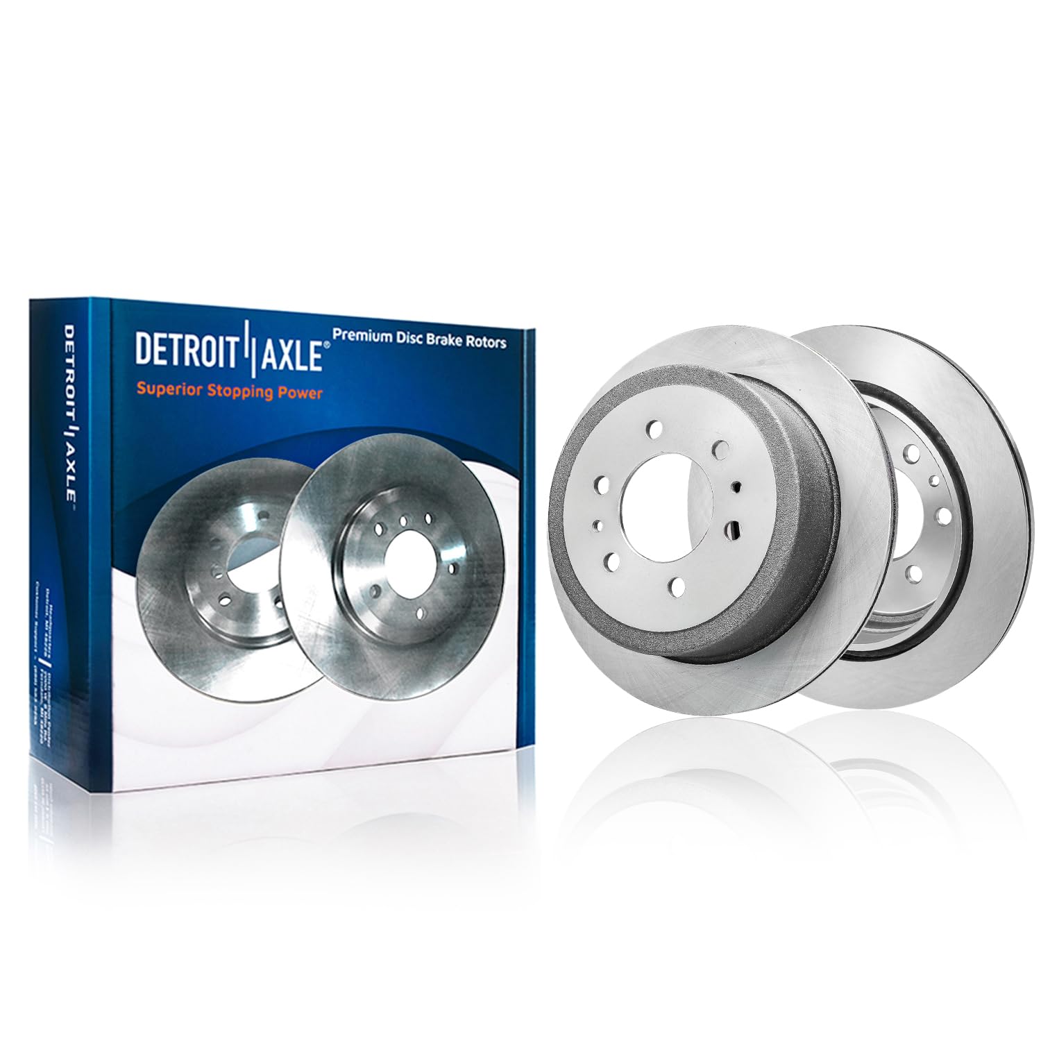 Detroit Axle - Rear Brake Rotors for 6-Lug 2004-2011 Ford F-150 Lobo