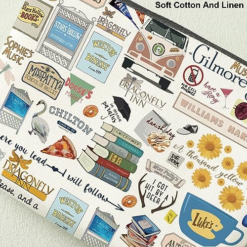 Funny TV Show Inspired Gift Fans Gift Sunflower Book Decor Bookish Makeup Bag for Women Fans Mom Daughter Sister Best Friends Female BFF Coworkers Friendship Birthday Christmas4