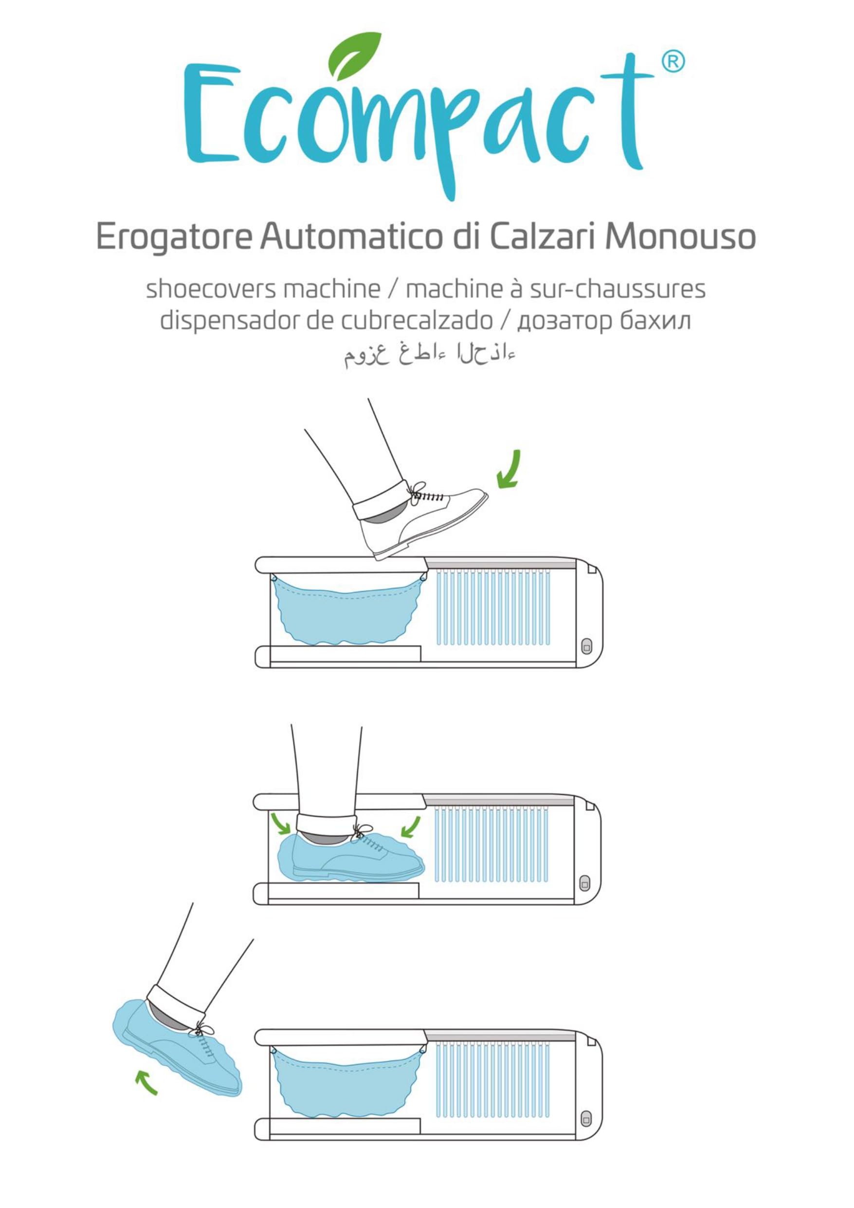 Dispenser di calzari monouso: Ecompact + 120 Calzari Monouso