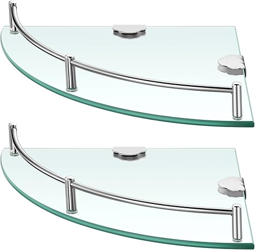 Miniatura 8 de Estante esquinero de ducha de 2 niveles, estante esquinero de acero inoxidable montado en la pared, organizador de baño para almacenar botellas, gel