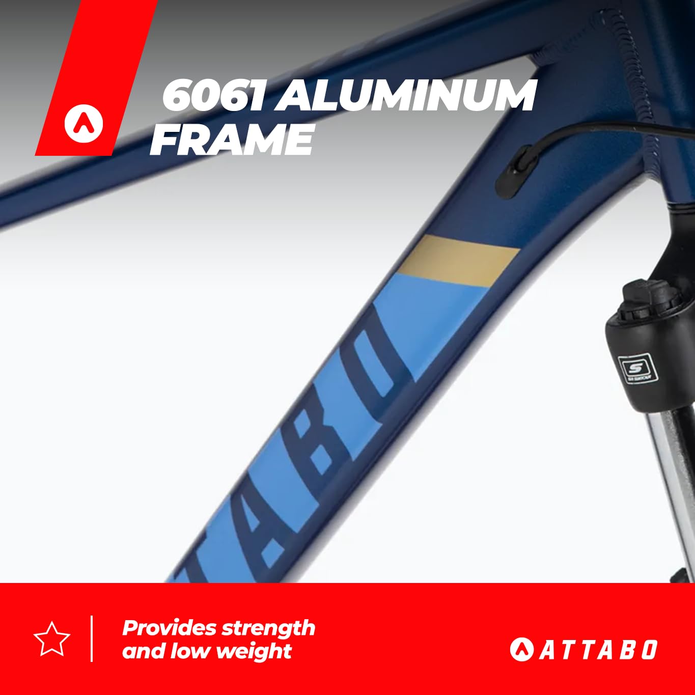 ATTABO Męski Rower ALPE 3.0 z Aluminiową Ramą 17" Ergonomiczan Kierownica Hydrauliczne Hamulce Tarczowe Niebieski Rower Górski z kołami 29" z Akcesoriami Regulowane Siodełko 24-biegowa Przerzutka