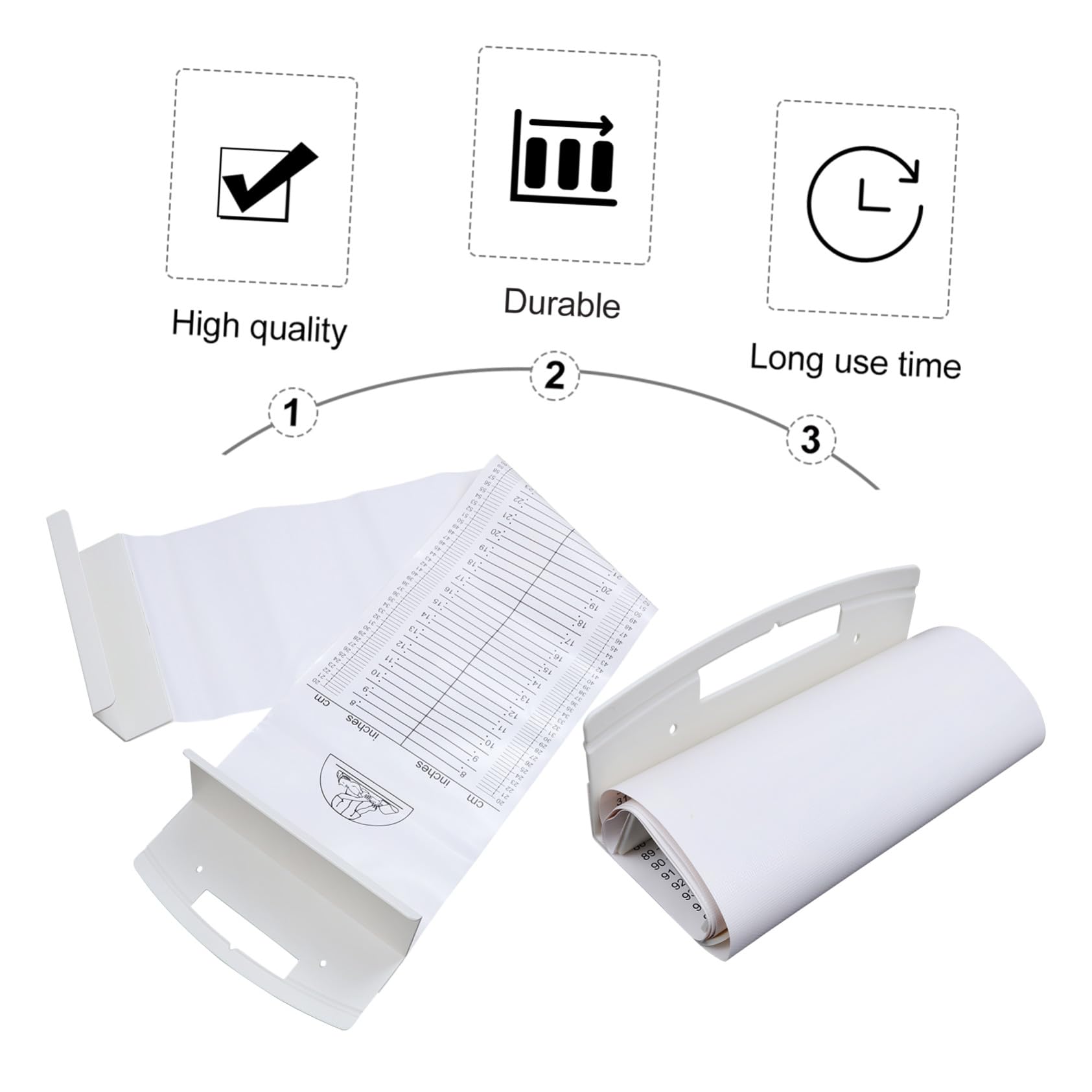 Toise pour Bébé en Abs Pvc, Mesure Précise Taille Pièce Fixe et Curseur, Facile à Nettoyer, Maison et Environnements Professionnels