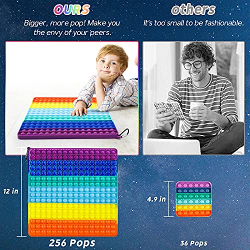 Big Size Push Bubble Sensory Goedkope Fidget Pop Reuze Speelgoed Set (Kleurrijke Vierkant) - Image 3