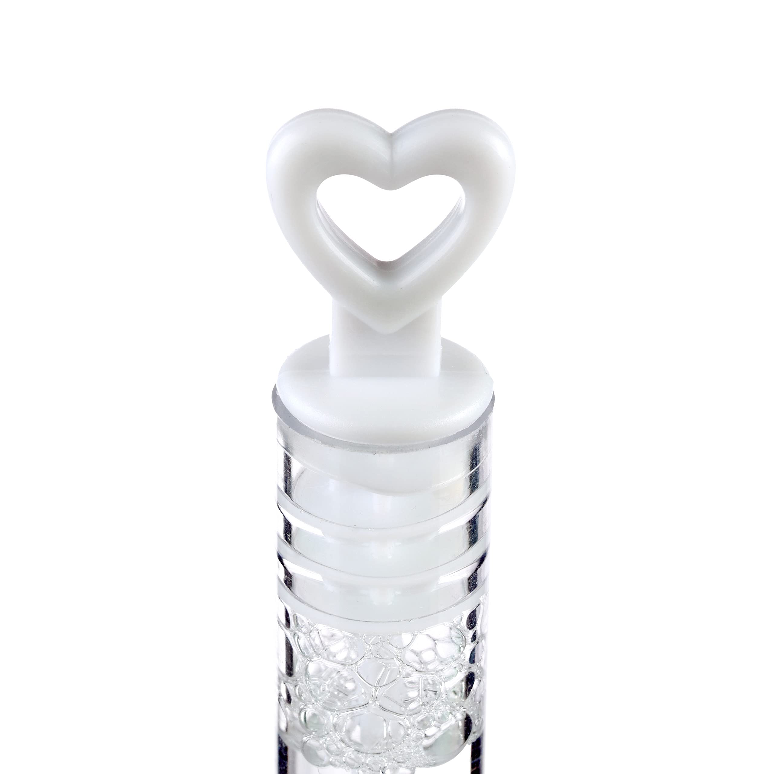 Tubetti Bolle di Sapone Matrimonio, 240 Tubetti, Impugnatura con Cuore, Bomboniere, Design a Cuoricino, senza Pistola