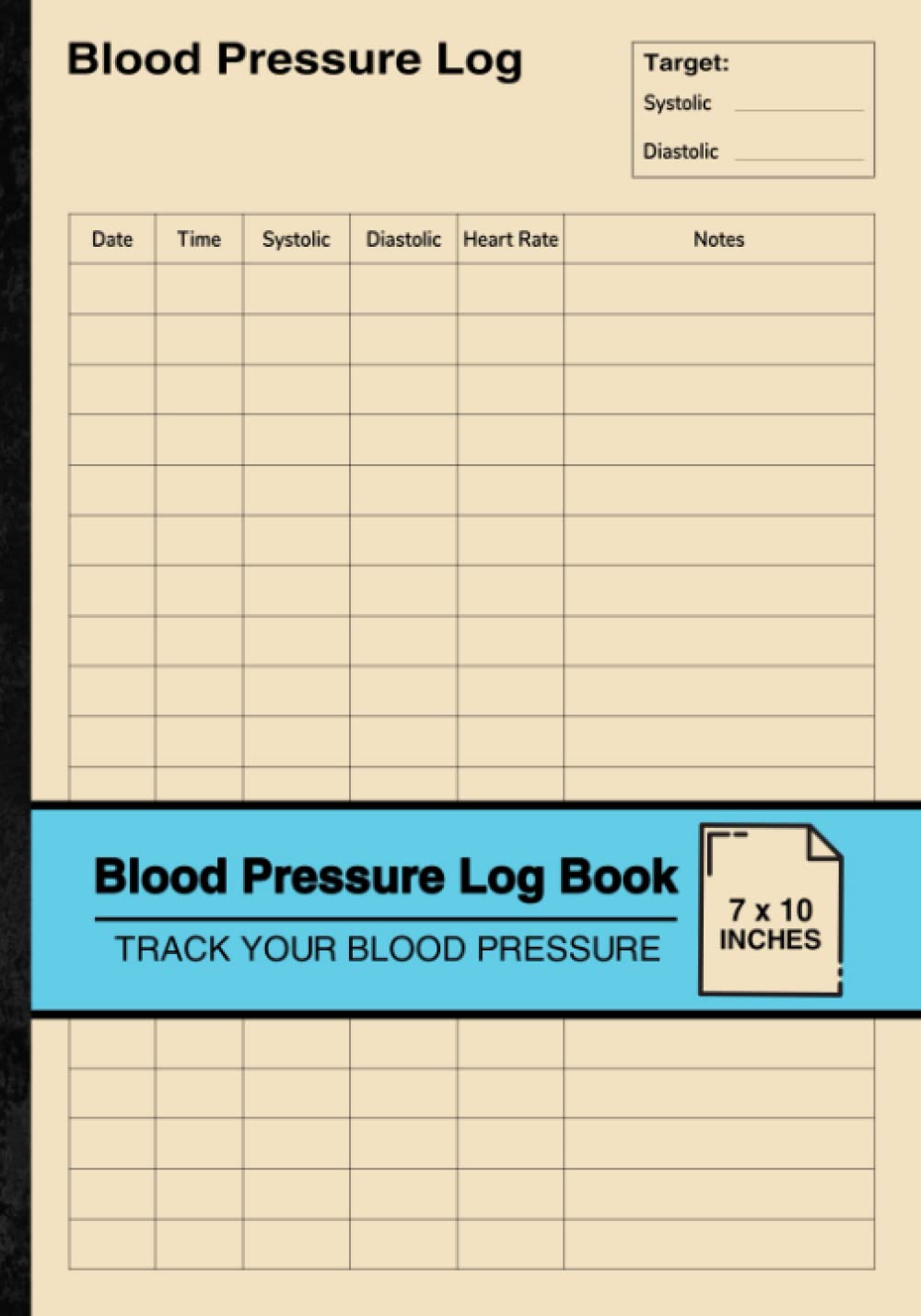 Blood Pressure Log Book: Simple Blood Pressure Logbook | Record and Monitor Your Blood Pressure | Medium